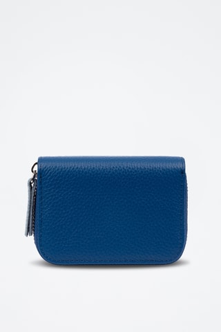 Porte-carte en cuir Balocco - Bleu pétrole