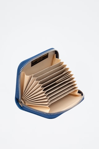 Porte-carte en cuir Balocco - Bleu pétrole
