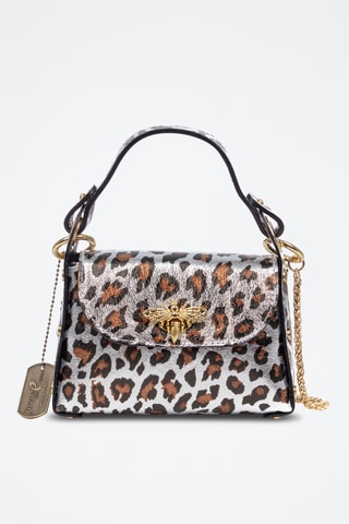Nubuck Handtas Aquileia - Zilverkleurig