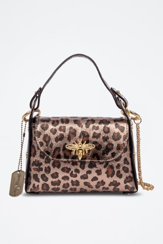 Nubuck Handtas Aquileia - Bruin en Goudkleurig