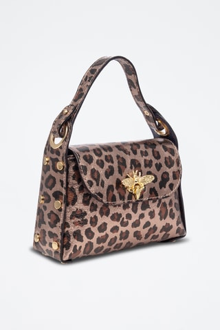 Nubuck Handtas Aquileia - Bruin en Goudkleurig