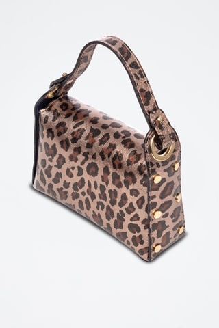 Nubuck Handtas Aquileia - Bruin en Goudkleurig