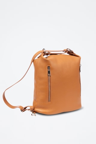 Sac à dos en cuir Bagnoli - Camel