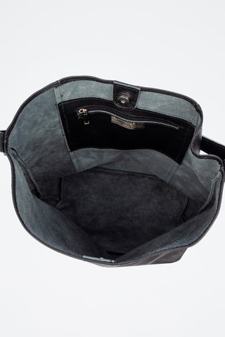 Sac porté épaule en cuir Bannio - Noir