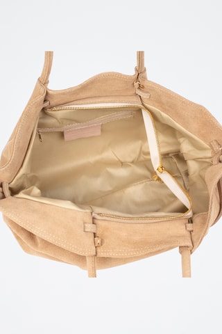 Sac porté épaule en nubuck Baradili - Taupe