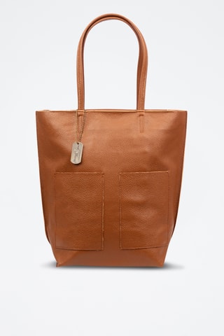 Sac porté épaule en cuir Baranello - Camel