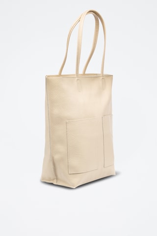 Sac porté épaule en cuir Baranello - Beige