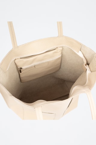 Sac porté épaule en cuir Baranello - Beige