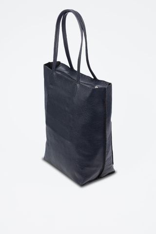 Sac porté épaule en cuir Baranello - Bleu marine