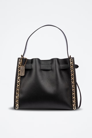 Sac porté épaule en cuir Barano - Noir