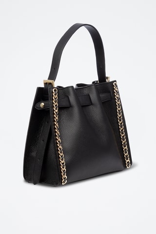 Sac porté épaule en cuir Barano - Noir