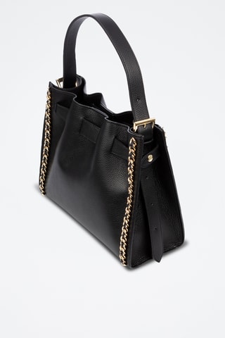 Sac porté épaule en cuir Barano - Noir