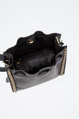Sac porté épaule en cuir Barano - Noir