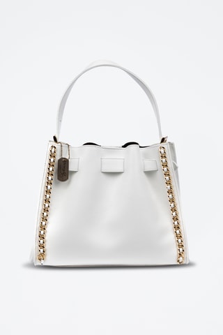 Sac porté épaule en cuir Barano - Blanc