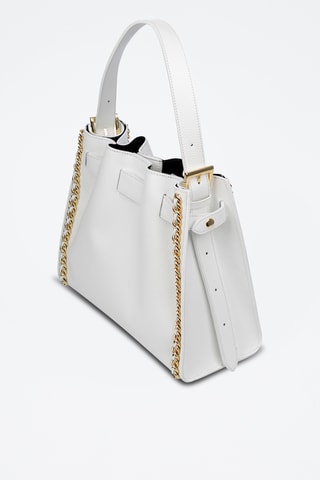 Sac porté épaule en cuir Barano - Blanc