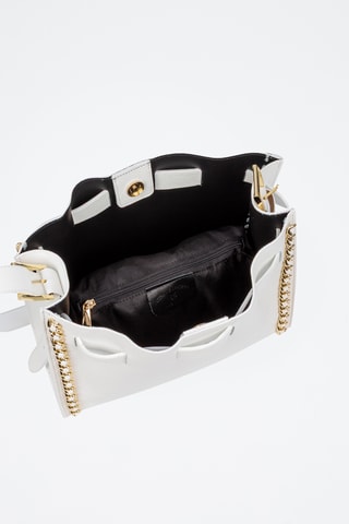 Sac porté épaule en cuir Barano - Blanc