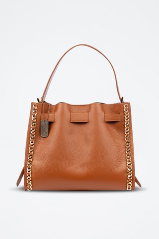 Sac porté épaule en cuir Barano - Camel