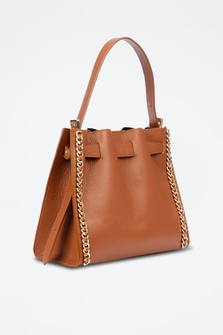 Sac porté épaule en cuir Barano - Camel