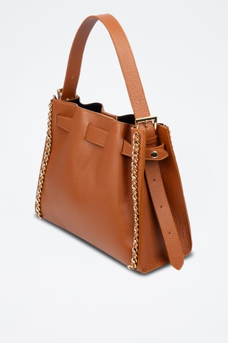 Sac porté épaule en cuir Barano - Camel