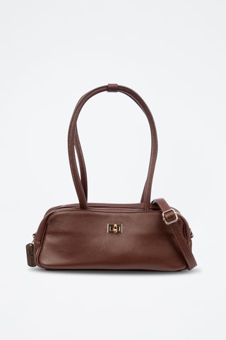 Sac porté épaule en cuir Baranzate - Marron foncé