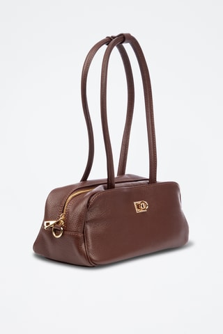 Sac porté épaule en cuir Baranzate - Marron foncé