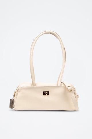 Sac porté épaule en cuir Baranzate- Beige
