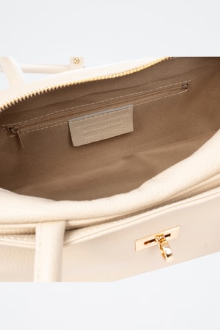 Sac porté épaule en cuir Baranzate- Beige