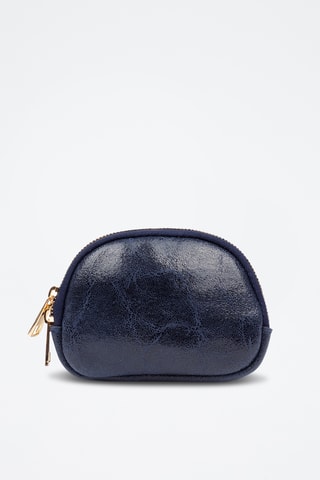 Porte-monnaie en cuir Baratili - Bleu marine