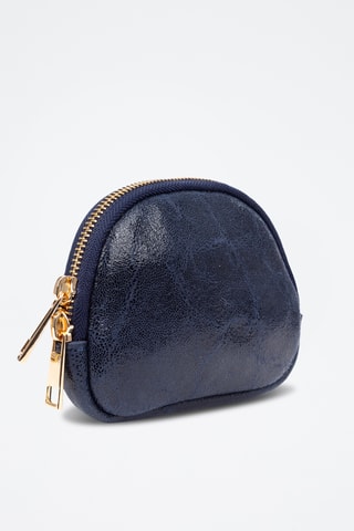 Porte-monnaie en cuir Baratili - Bleu marine