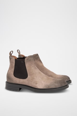 Nubuck Chelsea Boots - Taupe