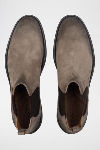 Nubuck Chelsea Boots - Taupe