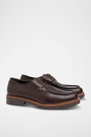 Leren Derby's - Bruin