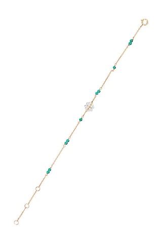 Pulseira Felicidade Ouro amarelo, diamantes e ágatas