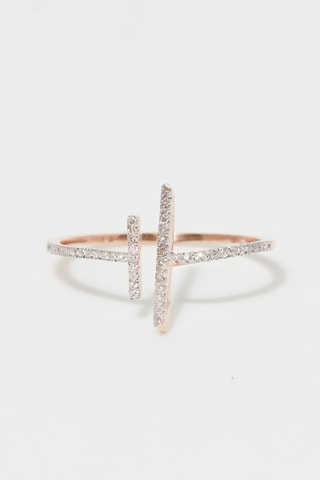 Anel Ouro rosa e diamantes