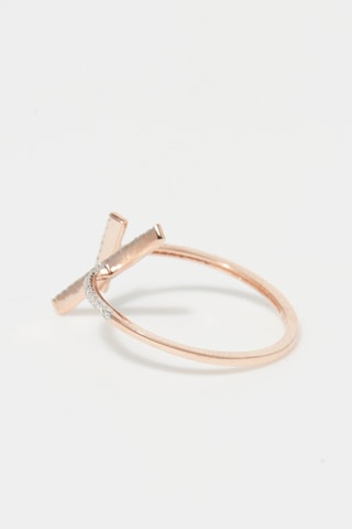 Anel Ouro rosa e diamantes