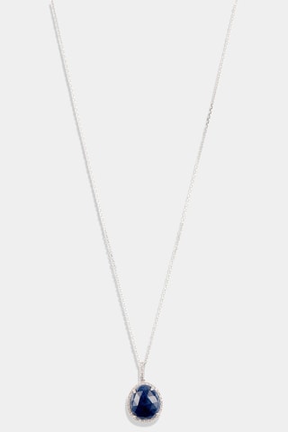 Pendente Bermudes Nouvelles Ouro branco, safira e diamantes