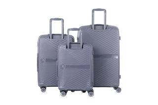 Set de 3 valises (S/M/L) PP5 - Argenté - 55/65/75 cm