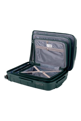 Set de 3 valises (S/M/L) CH3 - Vert foncé - 55/67/76 cm