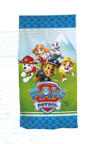 Strandlaken Paw Patrol- Blauw en Groen - 70 x 140 cm