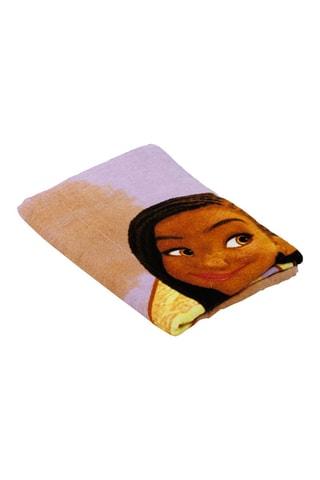 Serviette de plage Wish : Asha et la Bonne Etoile Disney - Ciel et jaune - 70 x 140 cm