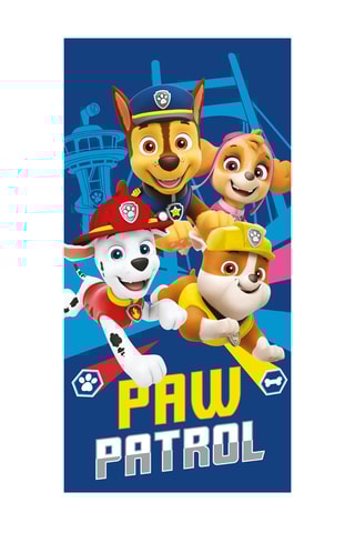 Strandlaken Paw Patrol- Blauw en Oranje - 70 x 140 cm