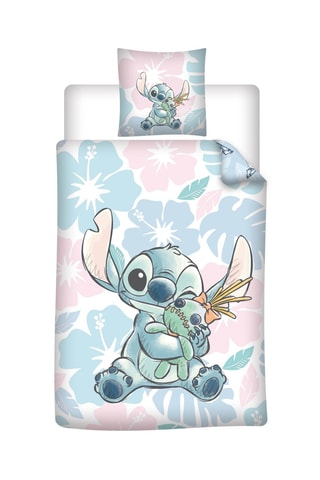 Overtrekset Lilo en Stitch Disney- Blauw en roze- 140 x 200 cm