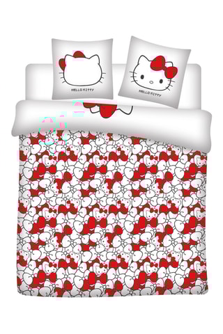 Overtrekset Hello Kitty - Wit en Rood -240 x 220 cm