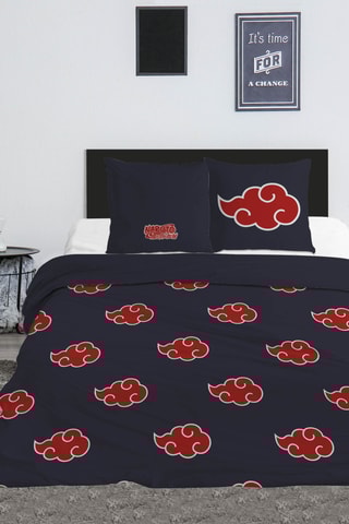 Dekbedovertrek Naruto - Marineblauw en Rood - 240 x 220 cm