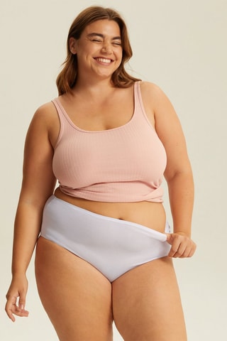 Shorty taille haute Just One Micro - Blanc