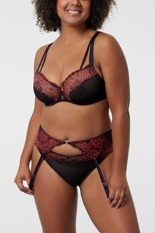 Porte-jarretelles Fantasia - Noir et rouge - Bestform