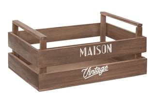 3 cagettes en bois de paulownia Caf - 35,2 x 25,1 x 15 cm