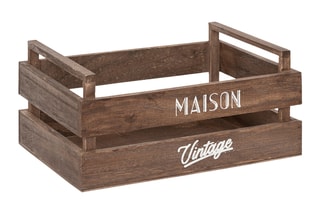 3 cagettes en bois de paulownia Caf - 35,2 x 25,1 x 15 cm