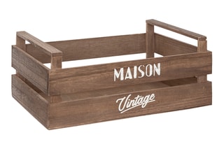 3 cagettes en bois de paulownia Caf - 35,2 x 25,1 x 15 cm