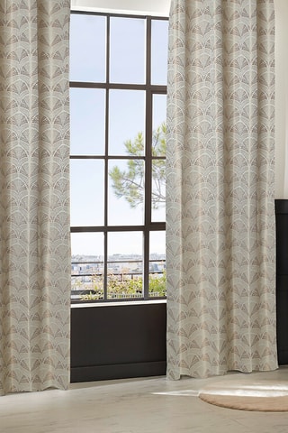 Rideau Jacq Mizani - Beige - 135 x 260 cm